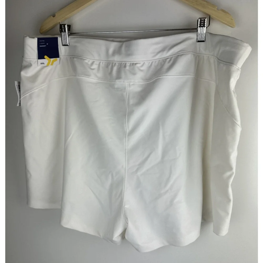 NWT Old Navy High Waisted PowerSoft Shorts White 3" inseam Women's Size XXL - Picture 10 of 11